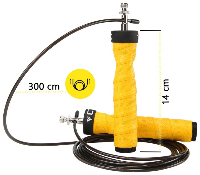 Скакалка скоростная для кроссфита Cornix Speed Rope Pro XR-0521 Yellow