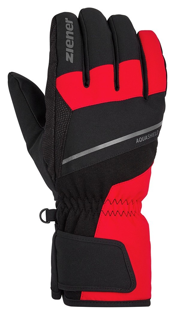 Ziener перчатки лыжные Gezim red 10