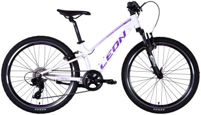 Велосипед AL 24" Leon JUNIOR AM Vbr CS рама-12" белый с сиреневым 2025