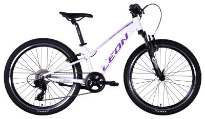 Велосипед AL 24&quot; Leon JUNIOR AM Vbr CS рама-12&quot; білий з бузковим 2025