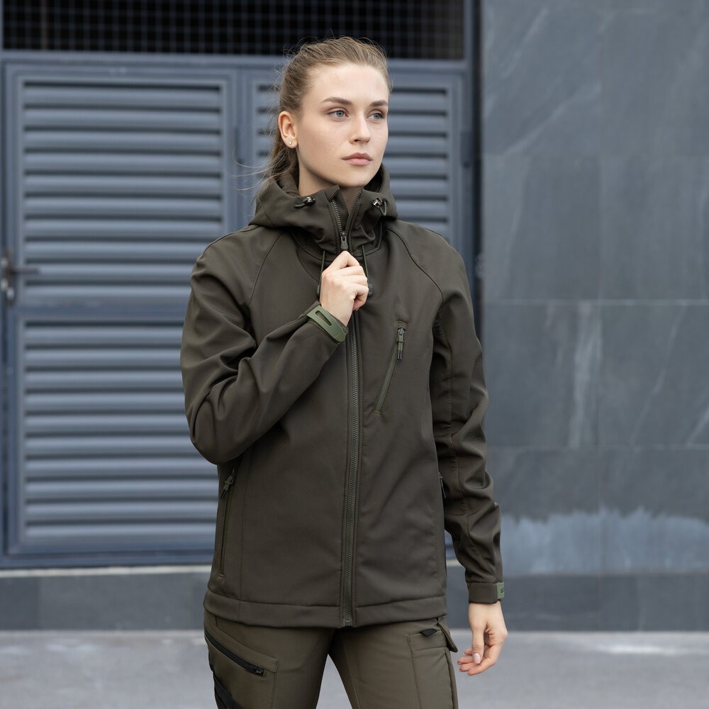 Жіноча тактична куртка хакі Pobedov Matrix