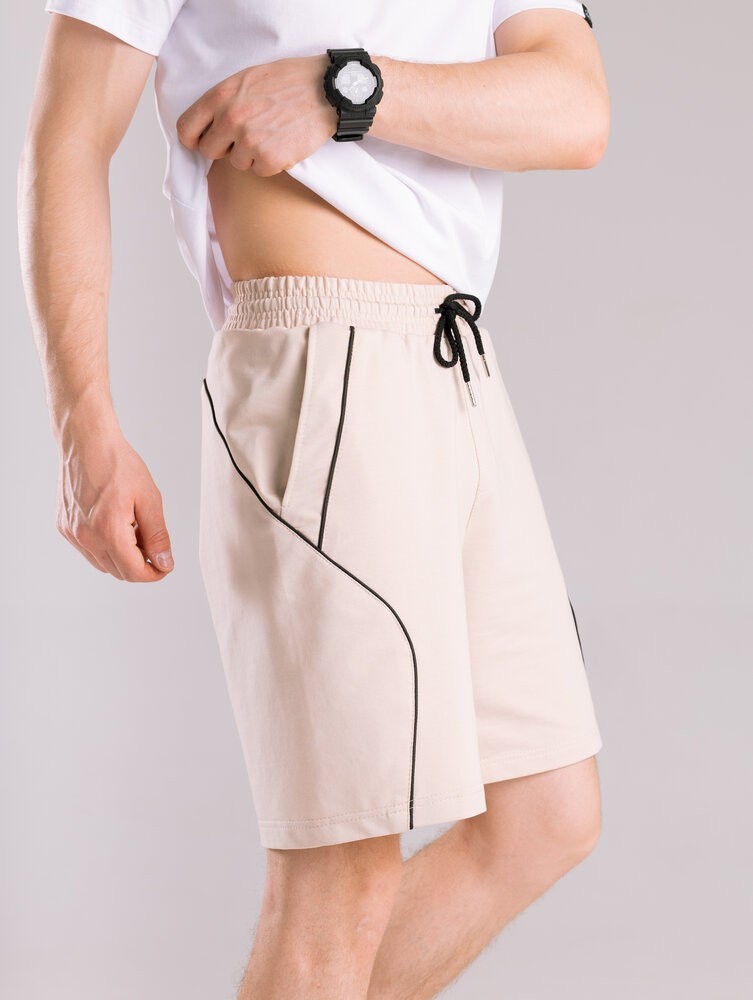Бежевые летние шорты для мужчин. Повседневные мужские шорты Pobedov Shape