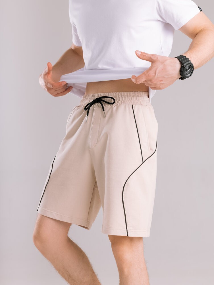 Бежевые летние шорты для мужчин. Повседневные мужские шорты Pobedov Shape