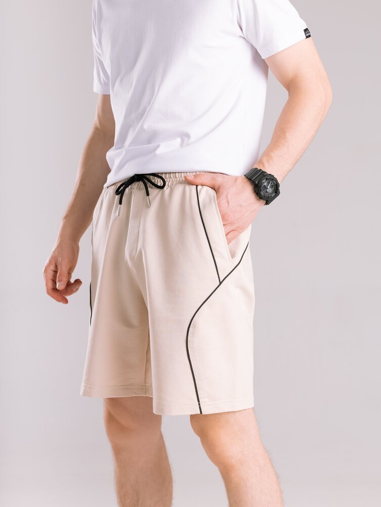 Бежеві літні шорти для чоловіків. Повсякденні шорти чоловічі Pobedov Shape, укр, укр
