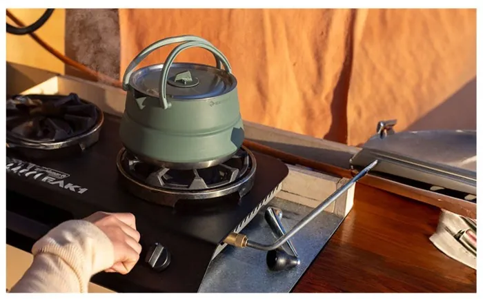 Набір посуду Sea to Summit Detour Stainless Steel Kettle Cook Set w/Sack з чохлом, на 2 персони