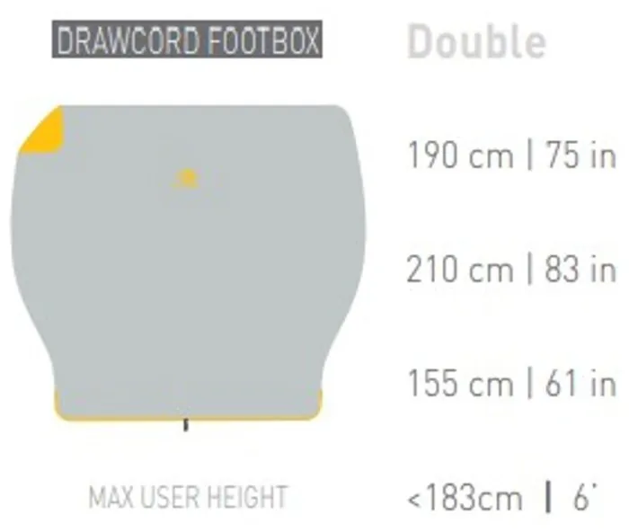 Спальник Ember Eb1 2019 від Sea To Summit, (10/4°C), 183 см, Light Gray/Yellow, Double