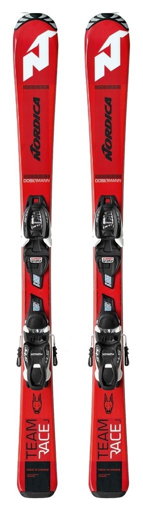 Лежи для подростков комплект Nordica TEAM J RACE FDT+JR 7.0 130см Red/black (0A9162+0C9022ME) O
