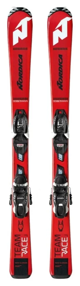 Лижі для підлітків комплект Nordica TEAM J RACE FDT+JR 7.0 130см Red/black (0A9162+0C9022ME) O (130 см black, red)