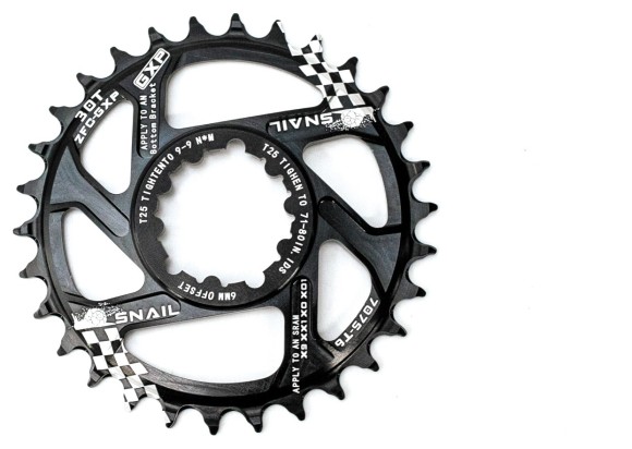 Звезда-неспадайка к шатуну NW AL 32T GXP (SRAM) offset 6mm SNAIL (черн.)