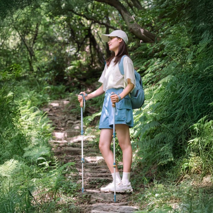 Трекінгова палиця Naturehike CNK2550DS013, 90-120 см, блакитна