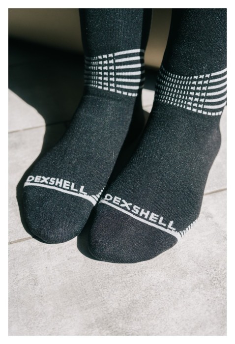 Водонепроницаемые носки Dexshell Longlite Socks 2.0, голубые полоски, размер L (43-46)
