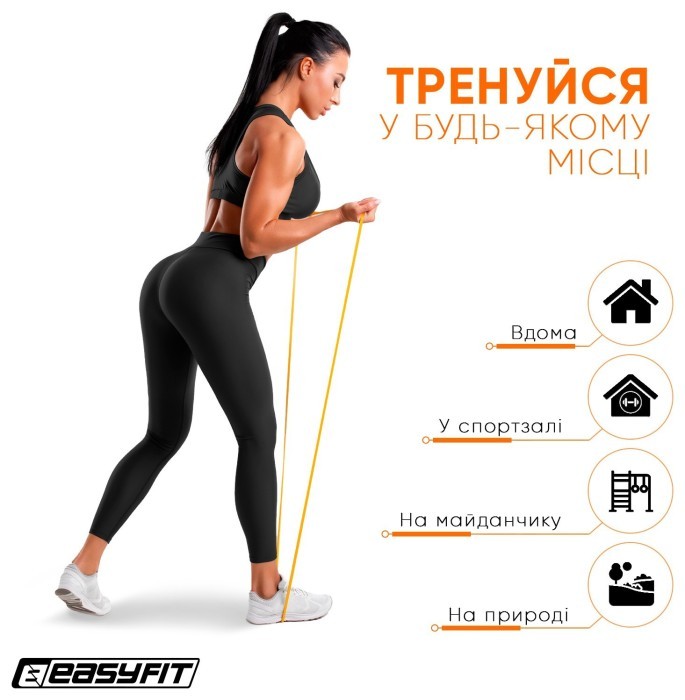 Гумова петля EasyFit 1-6 кг жовта