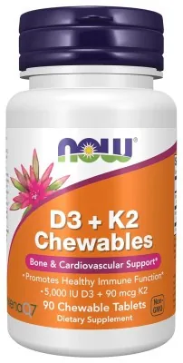 D3 + K2 Chewables - 90 tabs