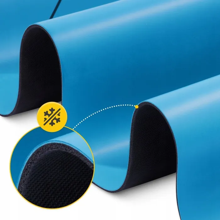 Коврик (мат) спортивный 4FIZJO PU 183 x 61 x 0.4 см для йоги и фитнеса Blue (P-5907739319555)