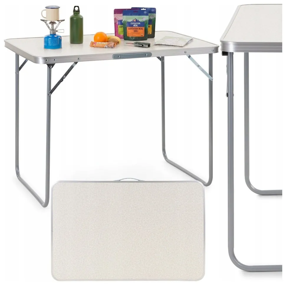 Стіл кемпінговий Springos 90 x 60 см складний CS0177 White (LFCS0177)