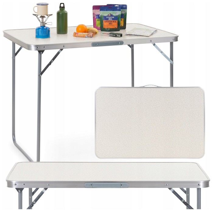 Стіл кемпінговий Springos 90 x 60 см складний CS0177 White