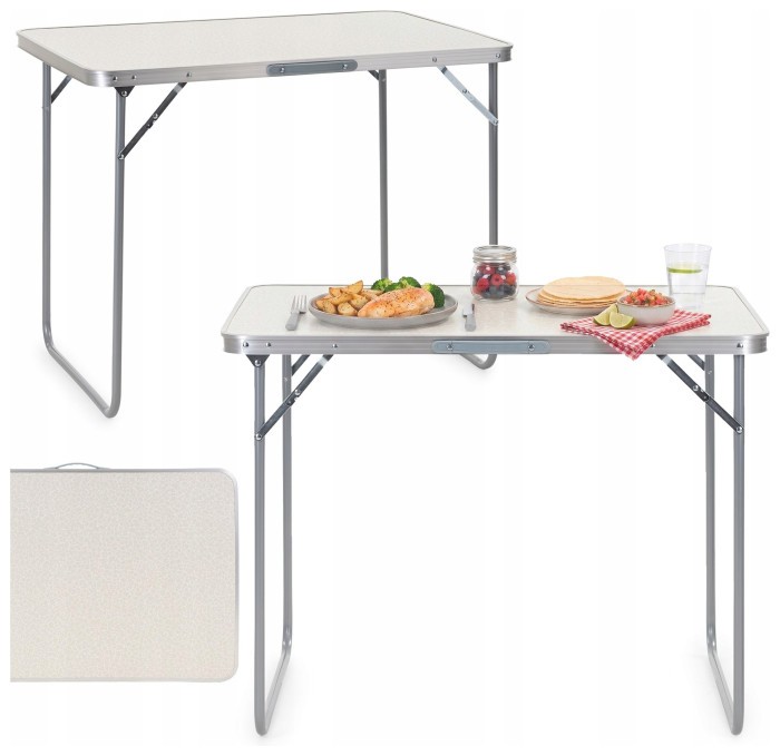 Стіл кемпінговий Springos 90 x 60 см складний CS0177 White