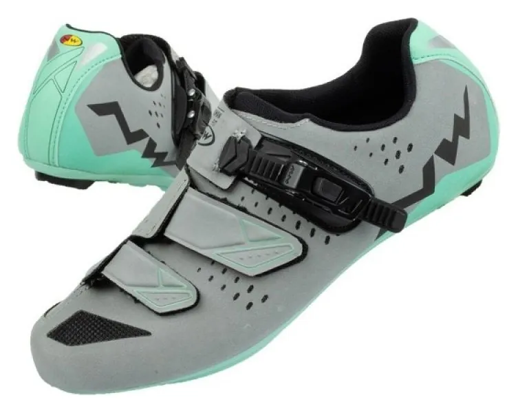 Туфлі велосипедні Northwave VERVE SRS W 37 (6.5US) Gray/silver green (80171018-88) (253мм grey, silver green)
