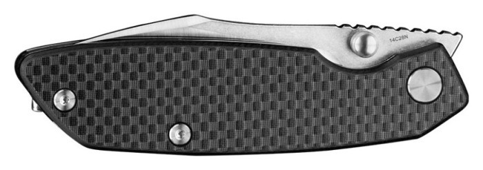 Ніж складаний туристичний Ruike P746-CB, (8 см) 14C28N / G10 чорний