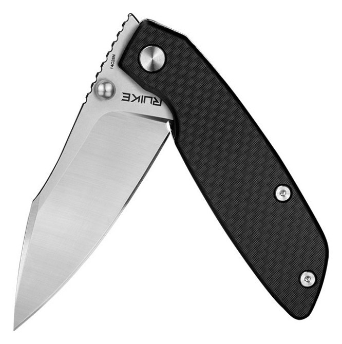 Ніж складаний туристичний Ruike P746-CB, (8 см) 14C28N / G10 чорний