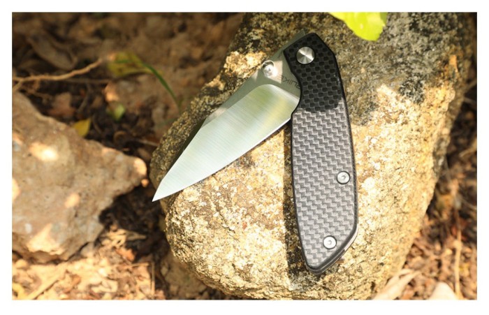 Ніж складаний туристичний Ruike P746-CB, (8 см) 14C28N / G10 чорний