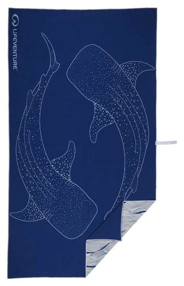 Lifeventure рушник Recycled Soft Fibre Trek whale shark Giant (Giant)