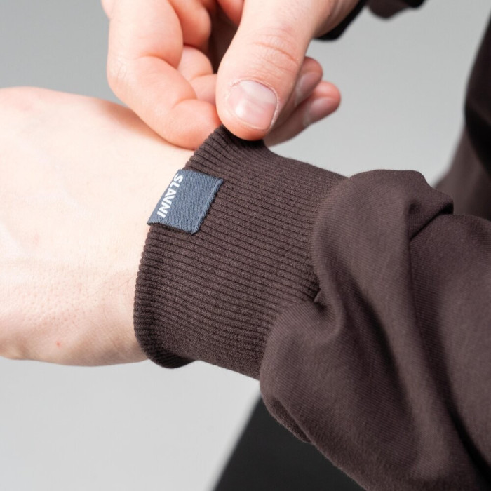 Свитшот мужской однотонный шоколадный Pobedov 001