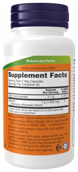 Valerian Root 500mg - 250 vcaps