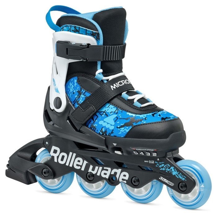 Комплект роликові ковзани Rollerblade Microblade SL black-sky blue + захист