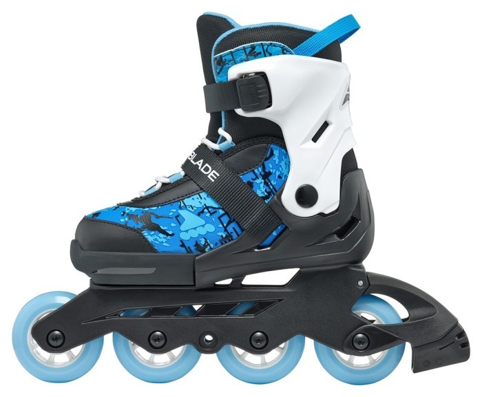 Комплект роликові ковзани Rollerblade Microblade SL black-sky blue + захист