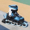 Комплект роликові ковзани Rollerblade Microblade SL black-sky blue + захист, укр Фото - 7