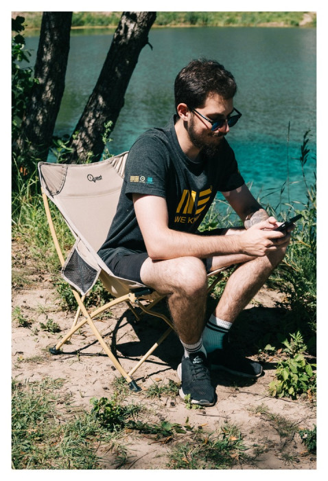 Складаний стілець Quest QU001 бежевий, укр, укр