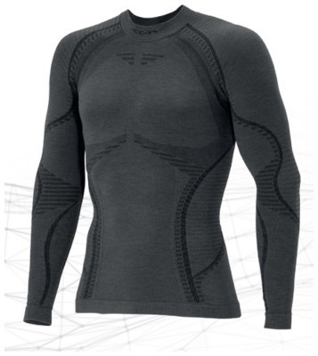 Чоловіча термофутболка з довгим рукавом Accapi Ergowool, XS/S, Iron/Black