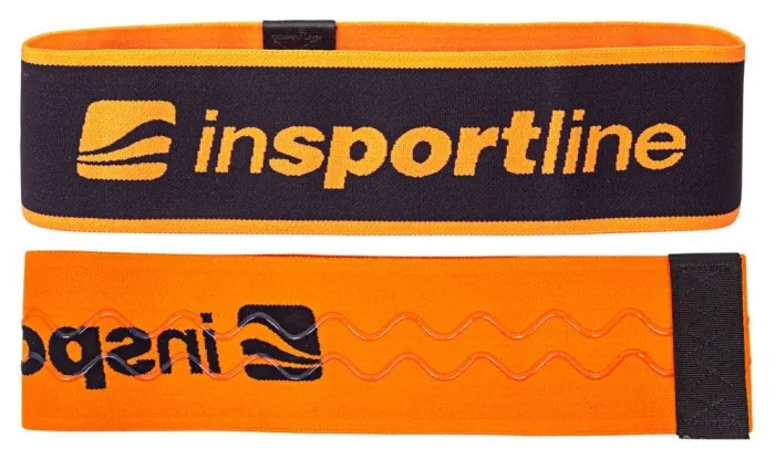 Стрічка-еспандер для вправ inSPORTline Hiplop L чорно-помаранчева
