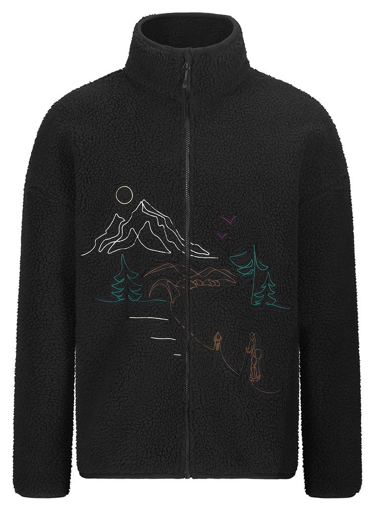 Picture Organic куртка флисовая Hafdals Emb black L