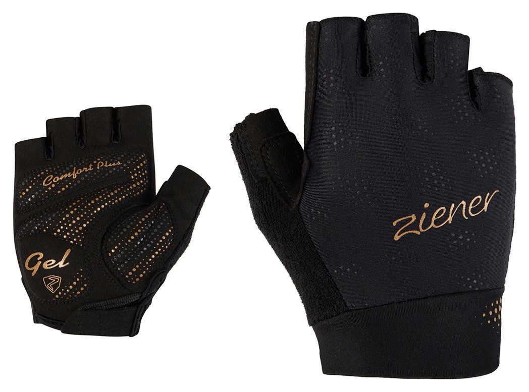 Ziener велоперчатки Crissi W black-gold art 6