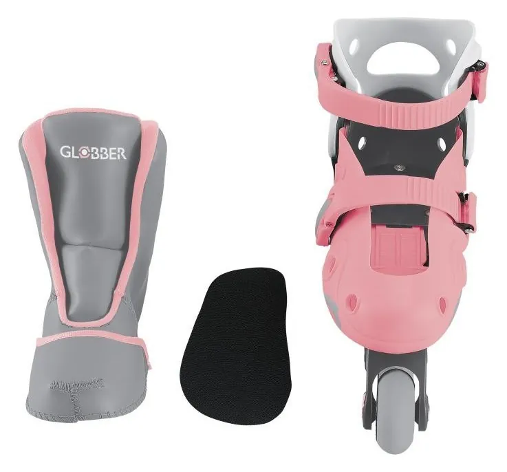 Роликові ковзани GLOBBER 2в1 пастельно-рожеві р.30-33, до 60кг, 5+ (DWT_783-210)