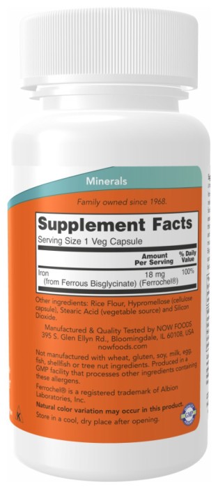 Iron 18mg Ferrochel - 120 vcaps