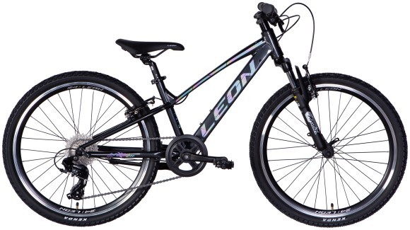 Велосипед AL 24" Leon JUNIOR AM Vbr CS рама-12" чорний 2025, укр