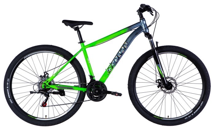 Велосипед ST 29" SPACE MARS DD FR рама-18" зелено-серебристый 2026
