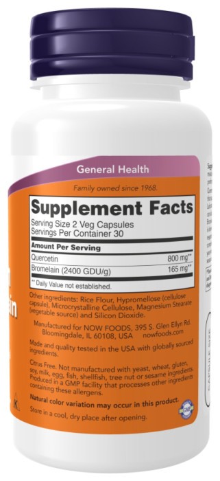 Quercetin with Bromelain - 240 vcaps