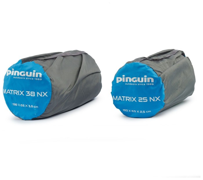 Самонадувающийся коврик Pinguin Matrix NX, 193x63x2.5см, Petrol Blue