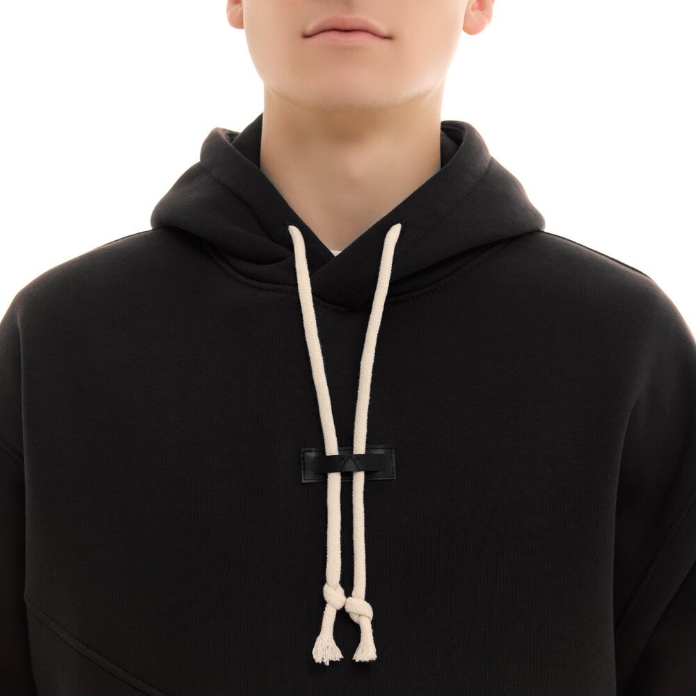 Чорний чоловічий спортивний костюм осінь/зима з капюшоном Pobedov Space, укр, укр