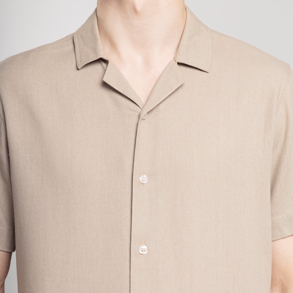 Чоловіча сорочка з коротким рукавом бежева Pobedov Marsel, укр, укр