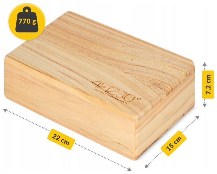 Блок для йоги 4FIZJO деревянный 22 x 14.5 x 7.2 см (P-5907739313409)
