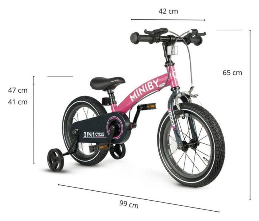 Велосипед 3in1 Q PLAY MINIBY Rose (Rose)
