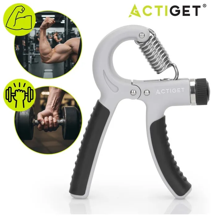 Еспандер кистьовий Actiget 20-50 кг з регульованим навантаженням ACT0052 Grey/Black