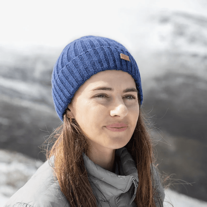 Шапка с подворотом Naturehike NH21FS552, синяя