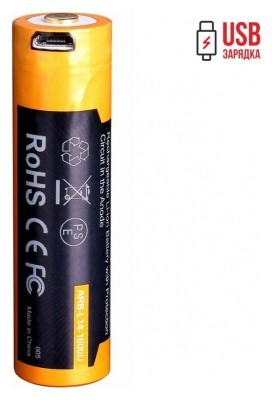 Аккумулятор 14500 Fenix ARB-L14-1600U micro usb зарядка