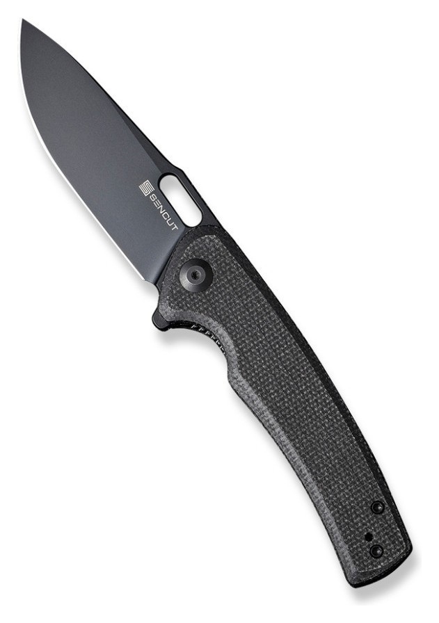 Ніж складаний туристичний Sencut Vesperon, (8.5 см) 9Cr18MoV / Micarta чорний, укр, укр